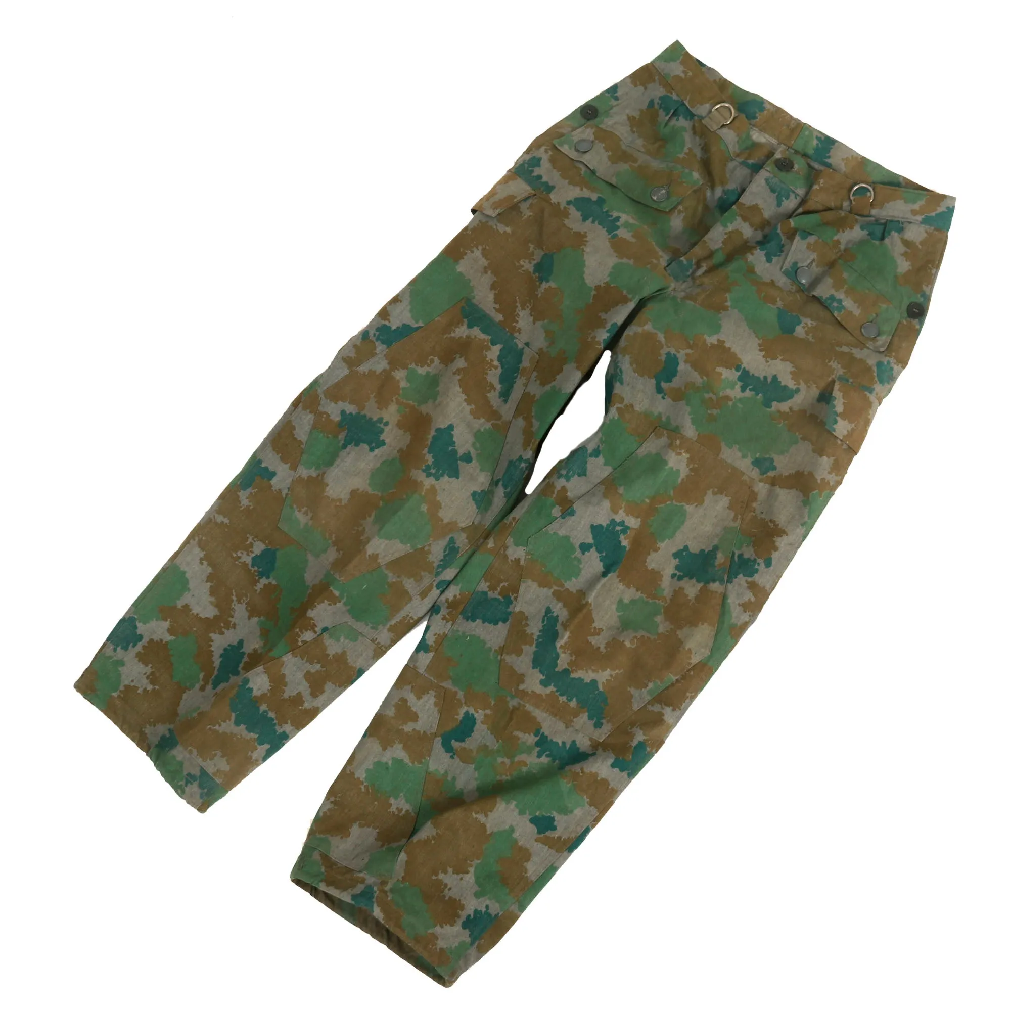 Original Cold War East German Unissued M58 Flachentarn Blumentarn Camouflage Uniform - Smock, and Trousers (Dated 1963)