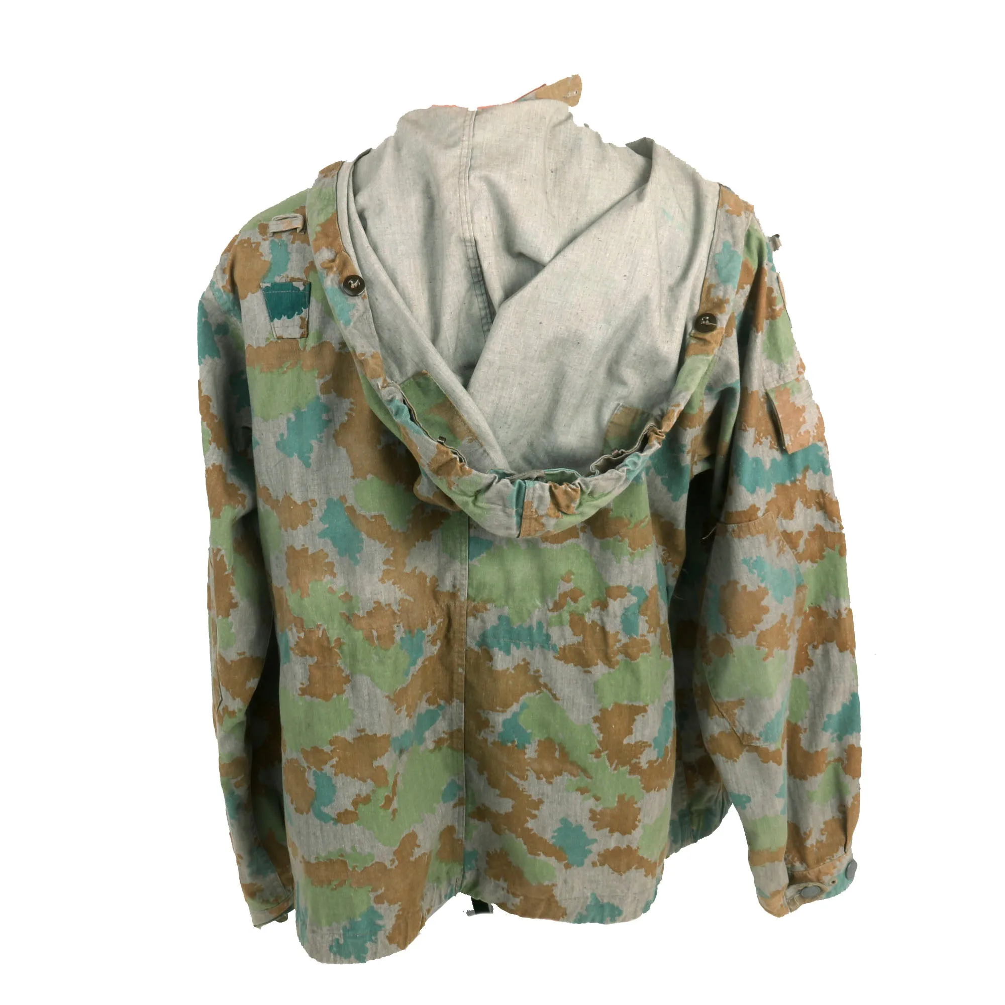 Original Cold War East German Unissued M58 Flachentarn Blumentarn Camouflage Uniform - Smock, and Trousers (Dated 1963)