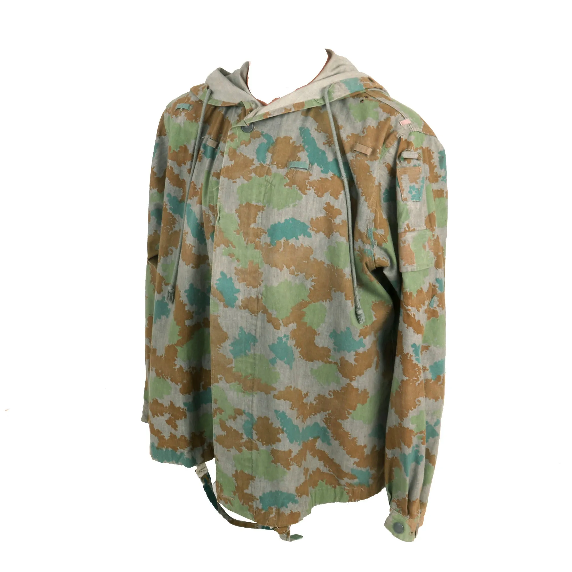 Original Cold War East German Unissued M58 Flachentarn Blumentarn Camouflage Uniform - Smock, and Trousers (Dated 1963)