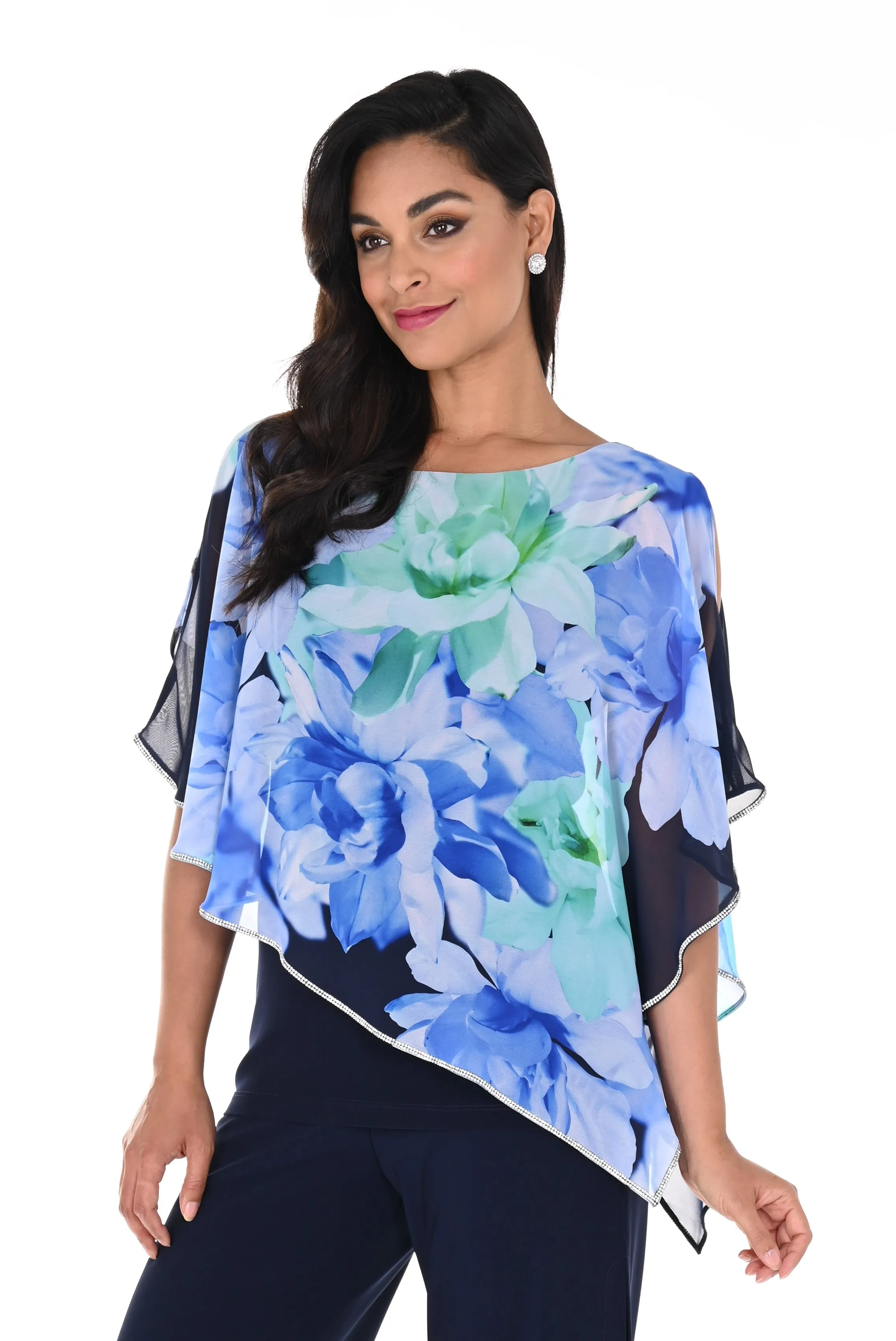 Overlay Floral Print Top