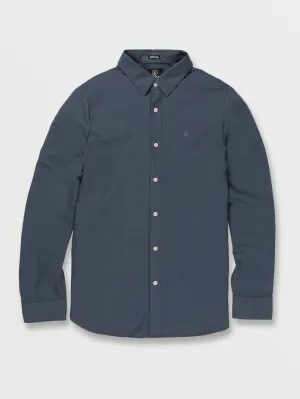 Oxford Stretch Long Sleeve Shirt - Marina Blue