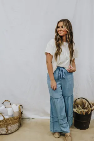 Ready To Mingle Chambray Denim Pants