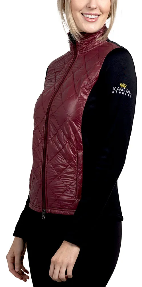 Slim Fit, Quilted Black and Burgundy Performance Jacket - Final Sale