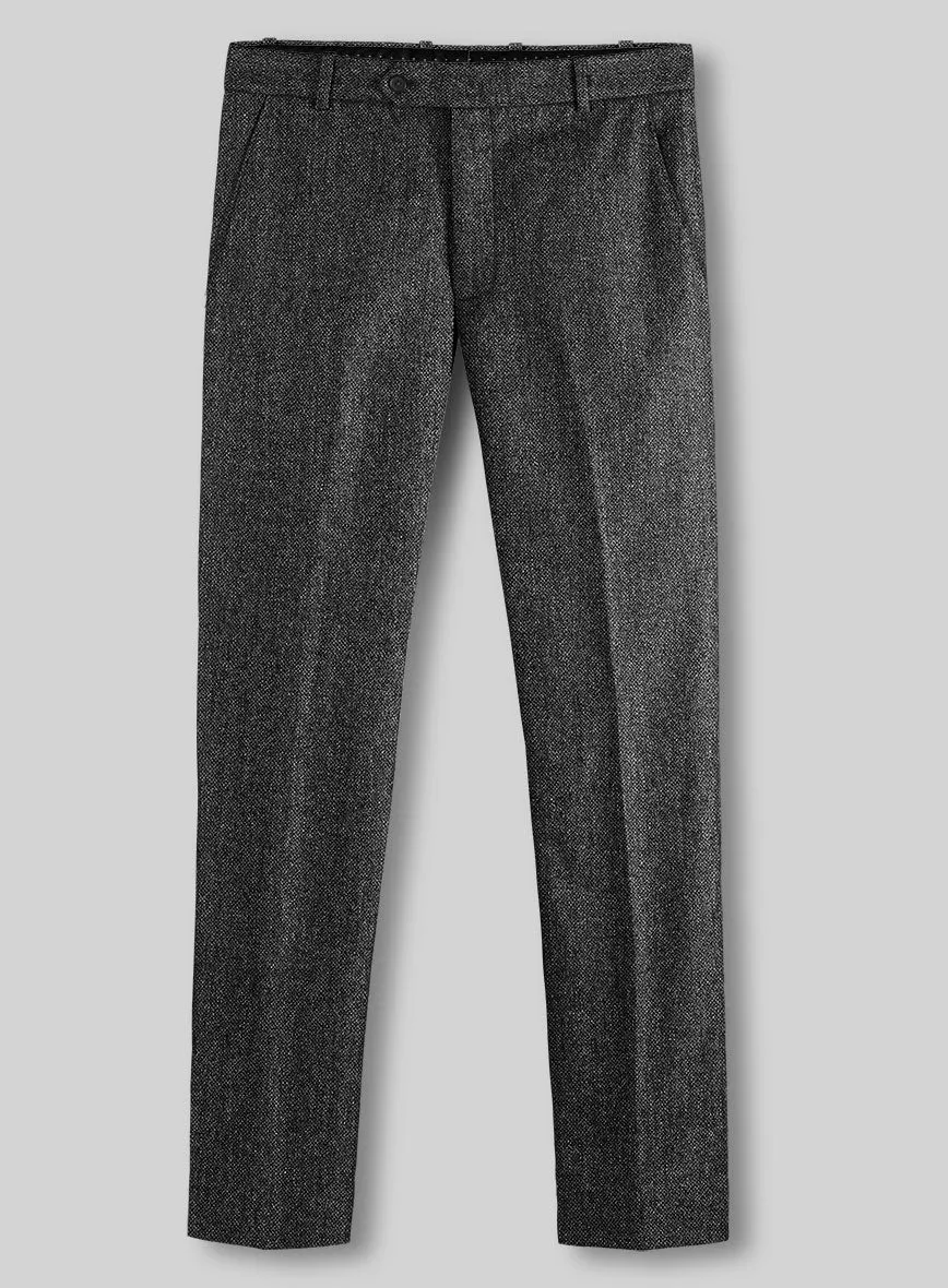 Stone Charcoal Tweed Pants