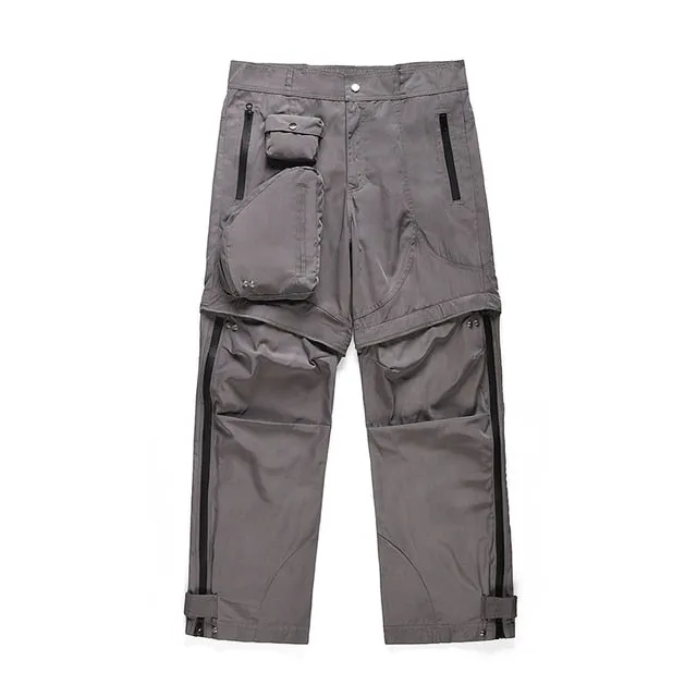 Straight Detachable Pocket Pants