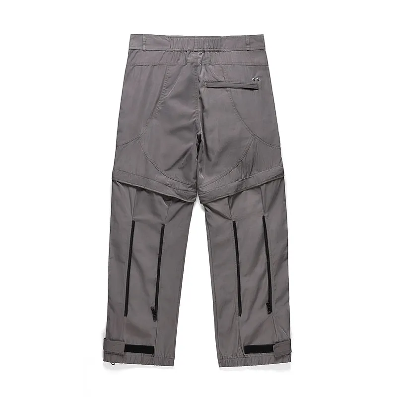 Straight Detachable Pocket Pants