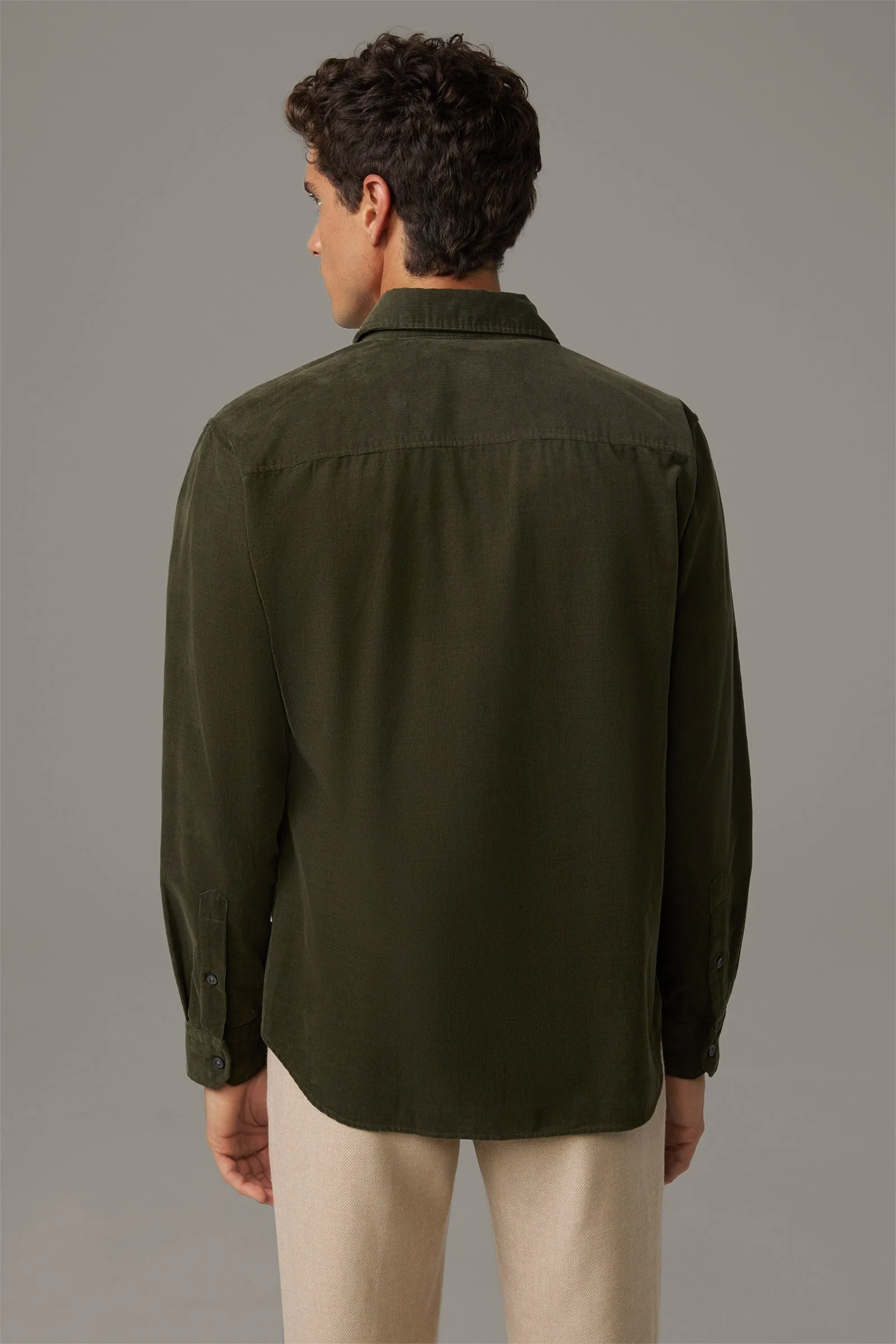 Strellson - Corduroy Shirt, Olive Green