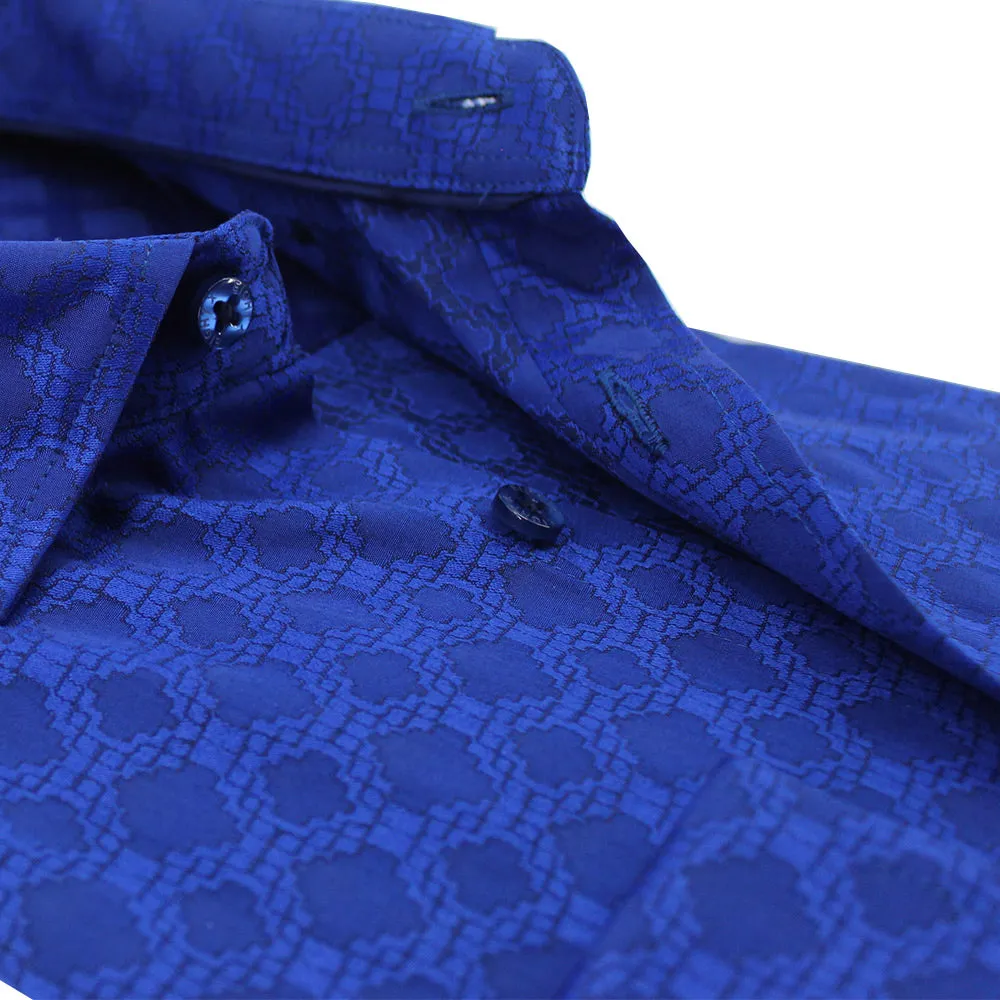 Temple Window Jacquard Button Down Shirt