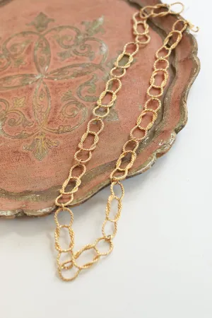 Vintage Gold Loop Chain Necklace