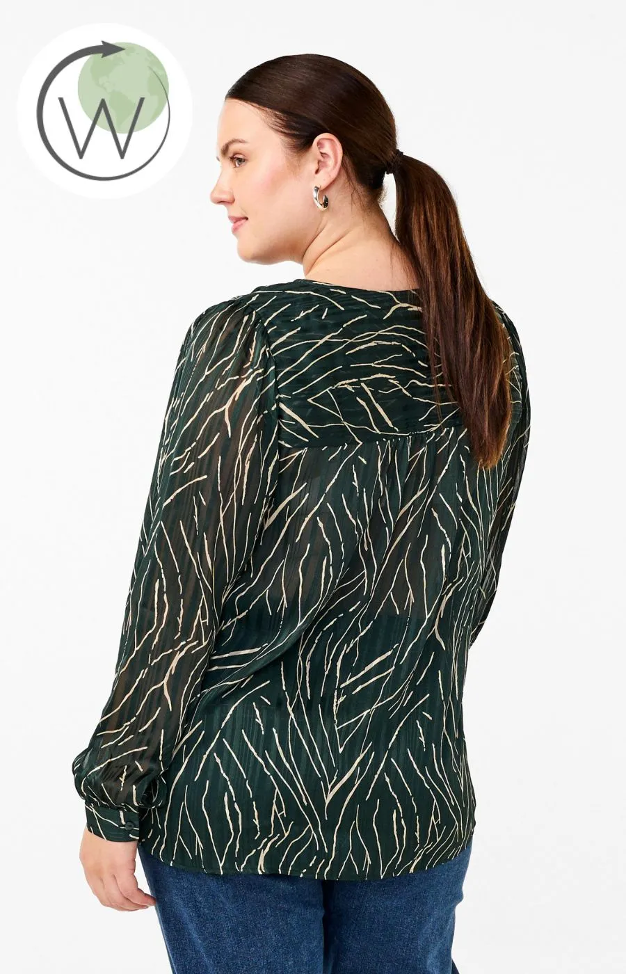 Zizzi Lucy Shirt in Green